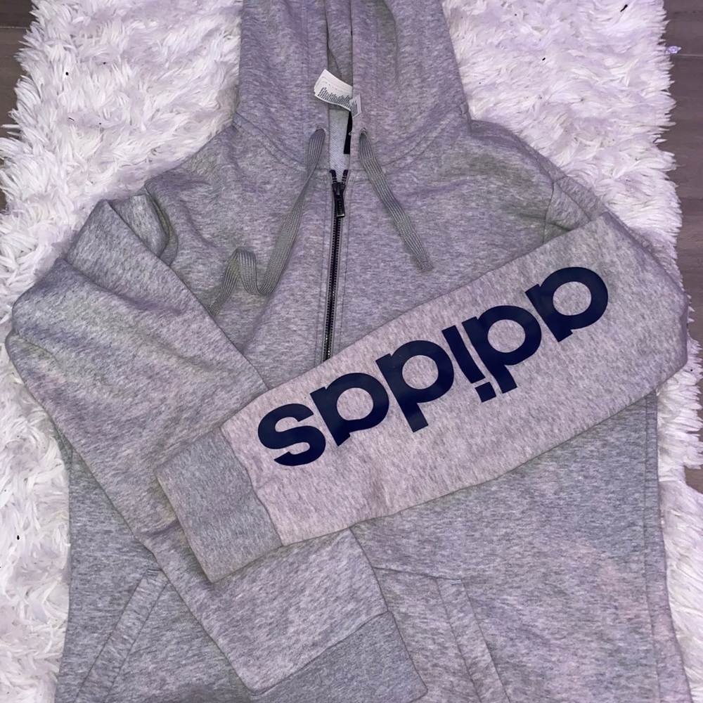 Adidas Grey Zip Up Women